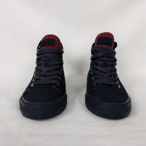 Tommy Hilfiger Size 6 Navy Blue Suede Boots - Picture 4 of 9